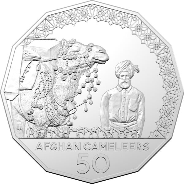 2020 RAM Australia The Afghan Cameleers Pioneers of Inland Transport 50c UNC Coin - Image 2